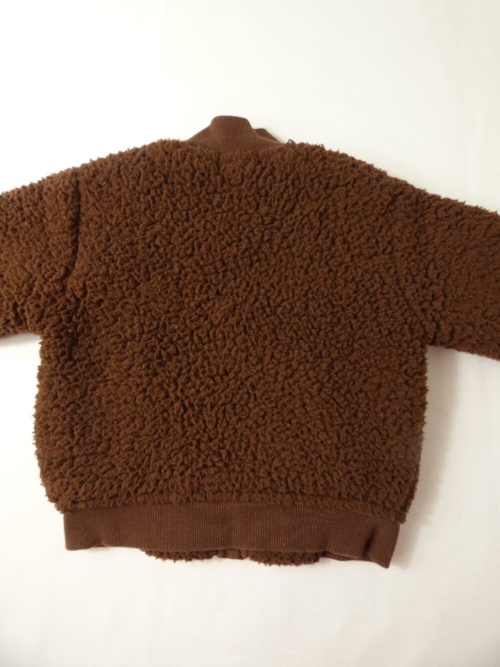 Jamie Kay Kids Brown Fleece Bomber Jacket, Size 6-12 Months - Picture 2 of 3